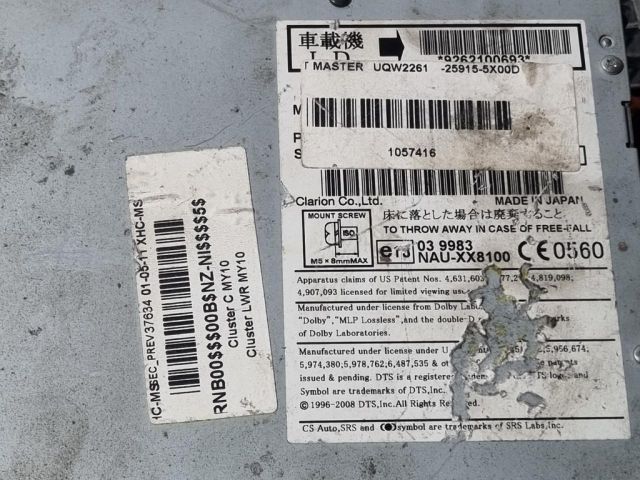 bontott NISSAN QASHQAI Rádió / CD