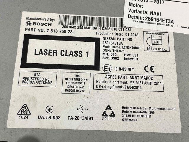 bontott NISSAN QASHQAI Rádió / CD