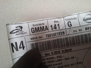 bontott NISSAN QASHQAI Tetőkárpit