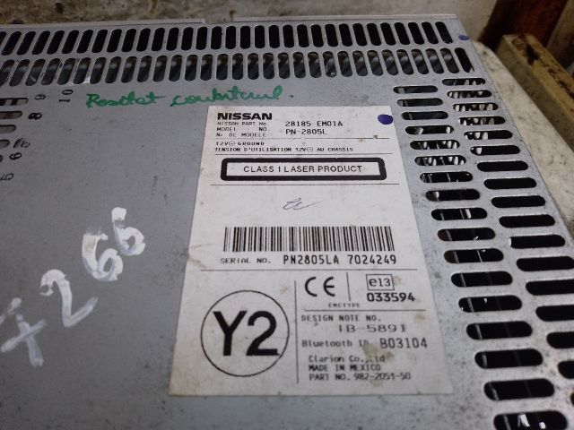 bontott NISSAN TIIDA Rádió / CD