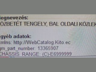 bontott OPEL ADAM Kormányösszekötő Rúd