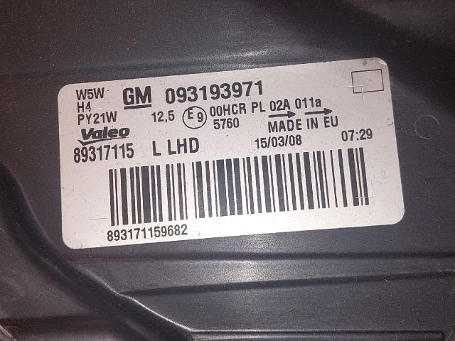 bontott OPEL AGILA Bal Fényszóró