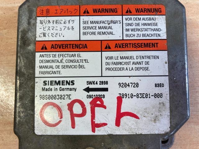 bontott OPEL AGILA Légzsák Elektronika