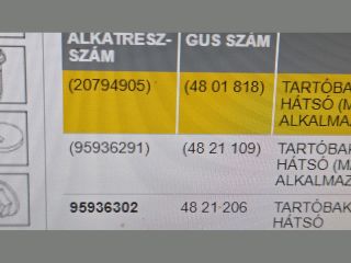 bontott OPEL ANTARA Hátsó Bölcső