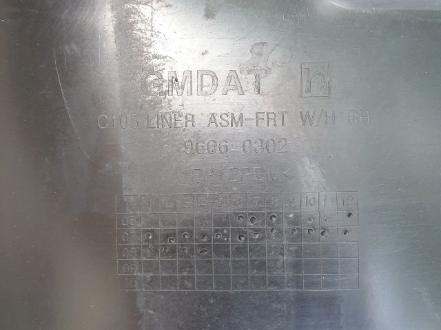 bontott OPEL ANTARA Jobb első Első Dobbetét (Kerékjárati, Műanyag)