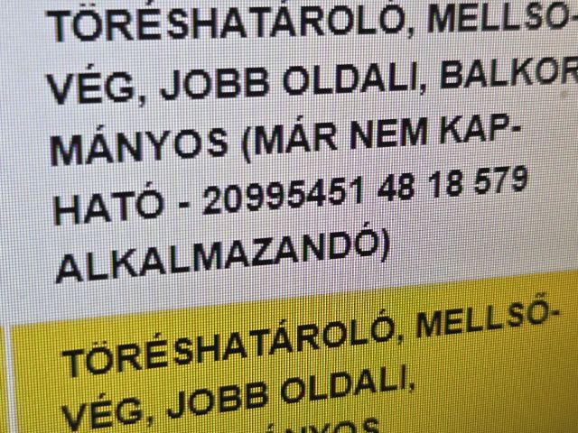 bontott OPEL ANTARA Jobb Lökhárító Tartó Nyúlványvég