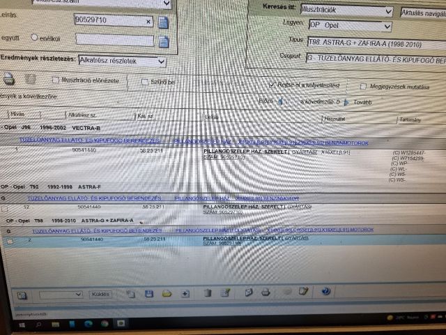 bontott OPEL ASTRA F Fojtószelep (Mechanikus)