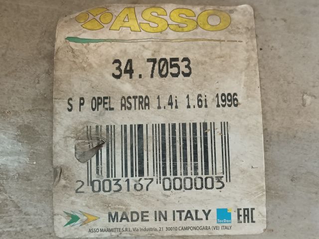 bontott OPEL ASTRA F Hátsó Kipufogó Dob