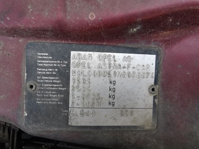 bontott OPEL ASTRA F Váltó (Mechanikus)