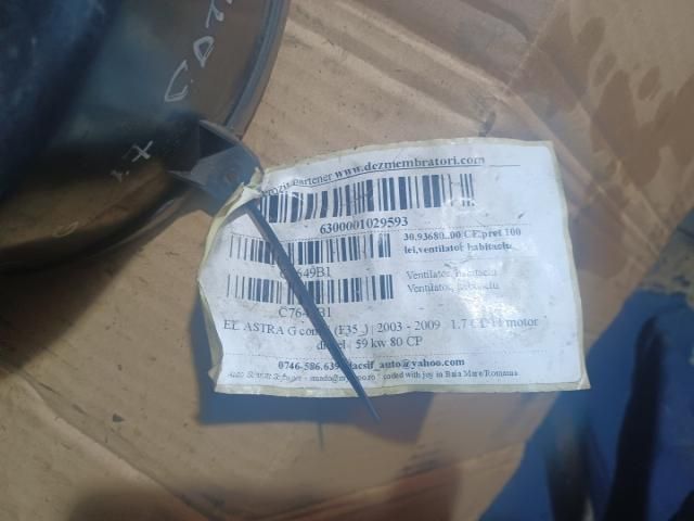 bontott OPEL ASTRA G Klímahűtő Ventilátor