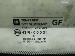 bontott OPEL ASTRA G Bal C Oszlop Oldalablak Üveg