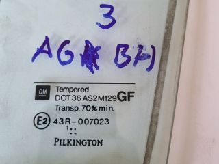 bontott OPEL ASTRA G Bal hátsó Ablak