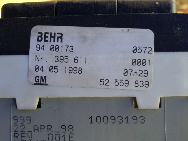 bontott OPEL ASTRA G Fűtéskapcsoló