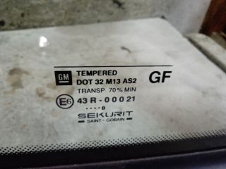 bontott OPEL ASTRA G Jobb C Oszlop Oldalablak Üveg