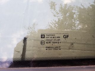 bontott OPEL ASTRA G Jobb C Oszlop Oldalablak Üveg