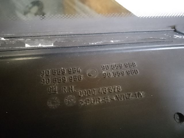 bontott OPEL ASTRA G Jobb C Oszlop Oldalablak Üveg