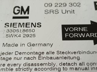 bontott OPEL ASTRA G Légzsák Elektronika