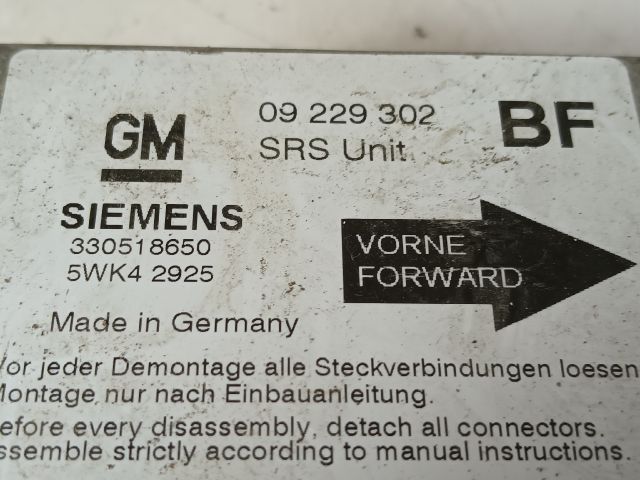 bontott OPEL ASTRA G Légzsák Elektronika