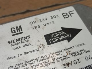 bontott OPEL ASTRA G Légzsák Elektronika