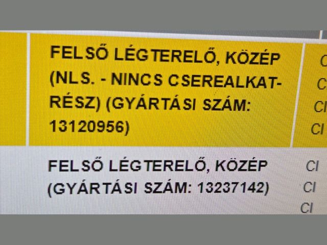bontott OPEL ASTRA H Homlokfal (Üres lemez)