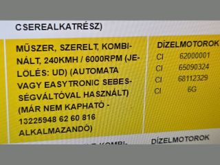 bontott OPEL ASTRA H Kilométeróra