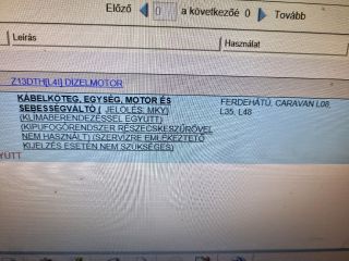 bontott OPEL ASTRA H Motor Kábelköteg