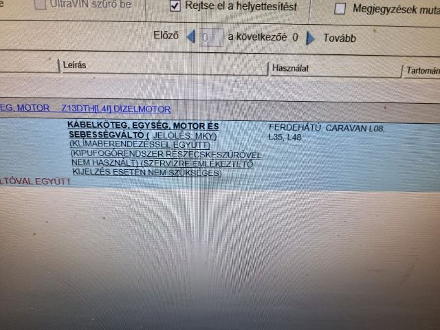 bontott OPEL ASTRA H Motor Kábelköteg