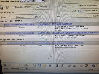 bontott OPEL ASTRA H Bal Féltengely