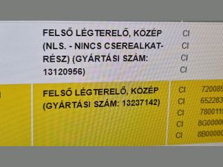 bontott OPEL ASTRA H Homlokfal (Üres lemez)