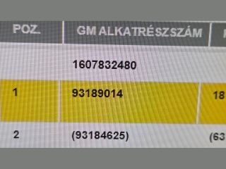 bontott OPEL ASTRA H Homlokfal (Üres lemez)