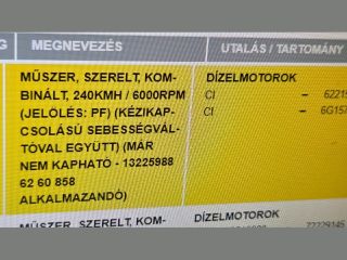 bontott OPEL ASTRA H Kilométeróra