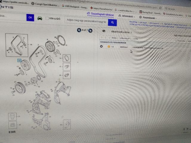 bontott OPEL ASTRA H Olajszivattyú Bordáskerék