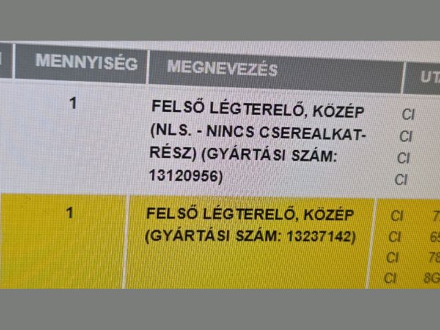 bontott OPEL ASTRA H Homlokfal (Üres lemez)