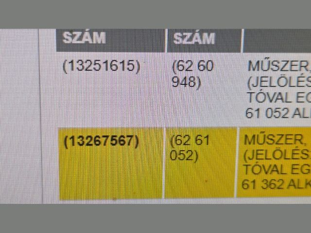 bontott OPEL ASTRA H Kilométeróra