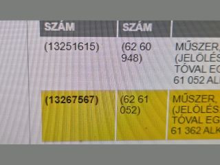 bontott OPEL ASTRA H Kilométeróra