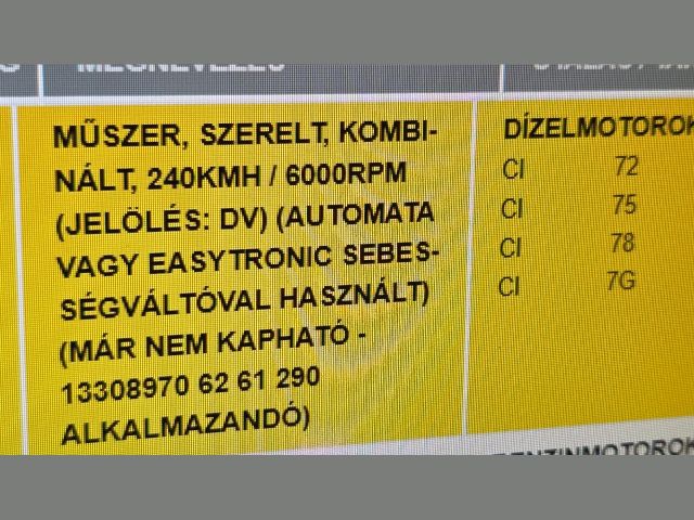 bontott OPEL ASTRA H Kilométeróra