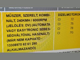 bontott OPEL ASTRA H Kilométeróra