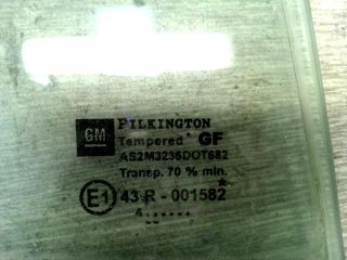 bontott OPEL ASTRA H Bal C Oszlop Oldalablak Üveg