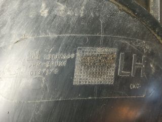 bontott OPEL ASTRA H Bal hátsó Hátsó Dobbetét (Kerékjárati, Műanyag)