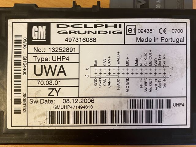 bontott OPEL ASTRA H Bluetooth Elektronika