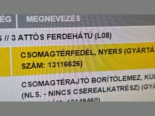 bontott OPEL ASTRA H Csomagtérajtó (Részeivel)