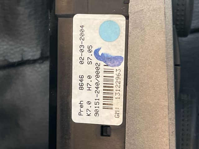 bontott OPEL ASTRA H Fűtéskapcsoló (digit klímás)