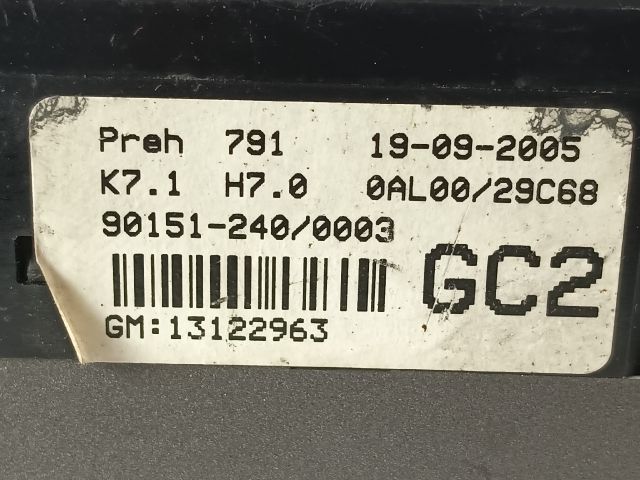 bontott OPEL ASTRA H Fűtéskapcsoló (digit klímás)