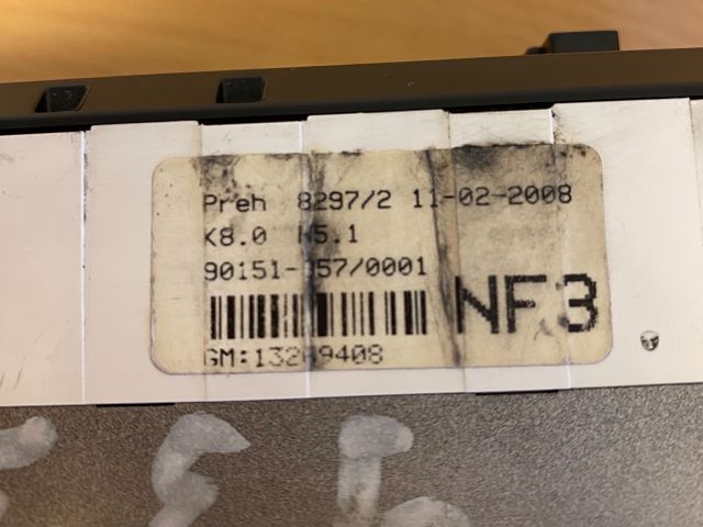 bontott OPEL ASTRA H Fűtéskapcsoló (Nem klímás)