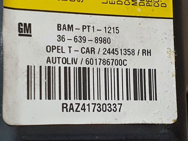 bontott OPEL ASTRA H Jobb első Függöny Légzsák