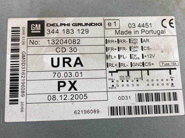 bontott OPEL ASTRA H Rádió / CD