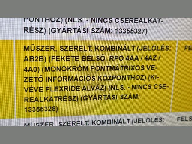 bontott OPEL ASTRA J Kilométeróra