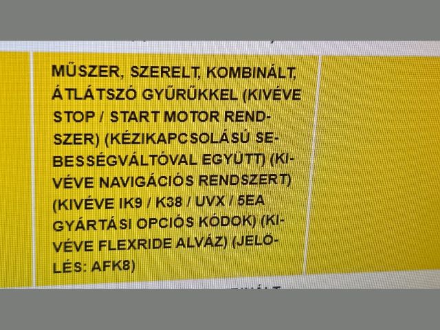 bontott OPEL ASTRA J Kilométeróra