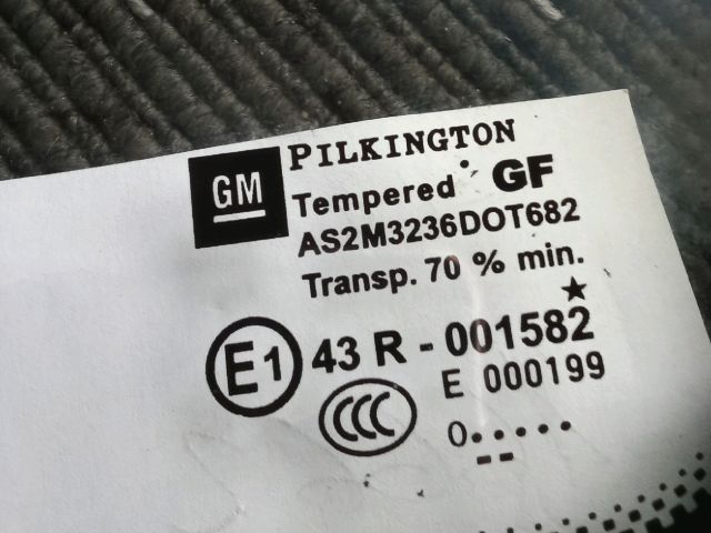 bontott OPEL ASTRA J Bal A Oszlop Oldalablak Üveg
