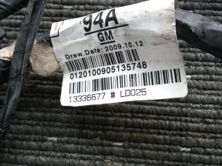 bontott OPEL ASTRA J Bal első Ajtó Kábelköteg